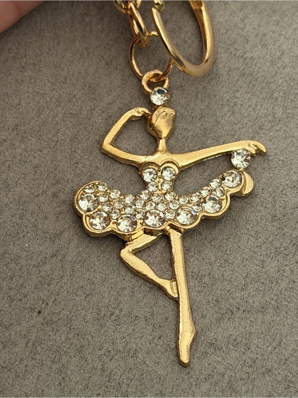 🎀 5 for $25 🎀 ballerina, keychain bag, charm, gold tone dance mom